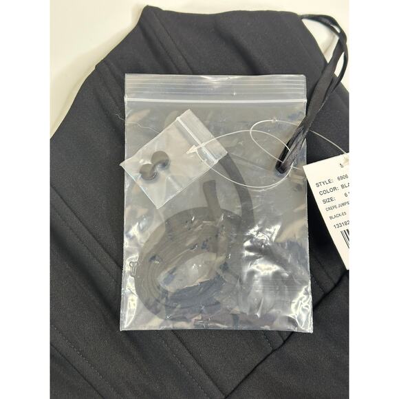 Dessy Collection NWT Black Strapless Cat-Eye Corset Crepe Jumpsuit Formal 6 - Picture 9 of 14